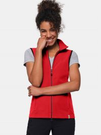 Fleeceweste Damen Rot – ärmellose Microfleece Weste, atmungsaktiv & pflegeleicht